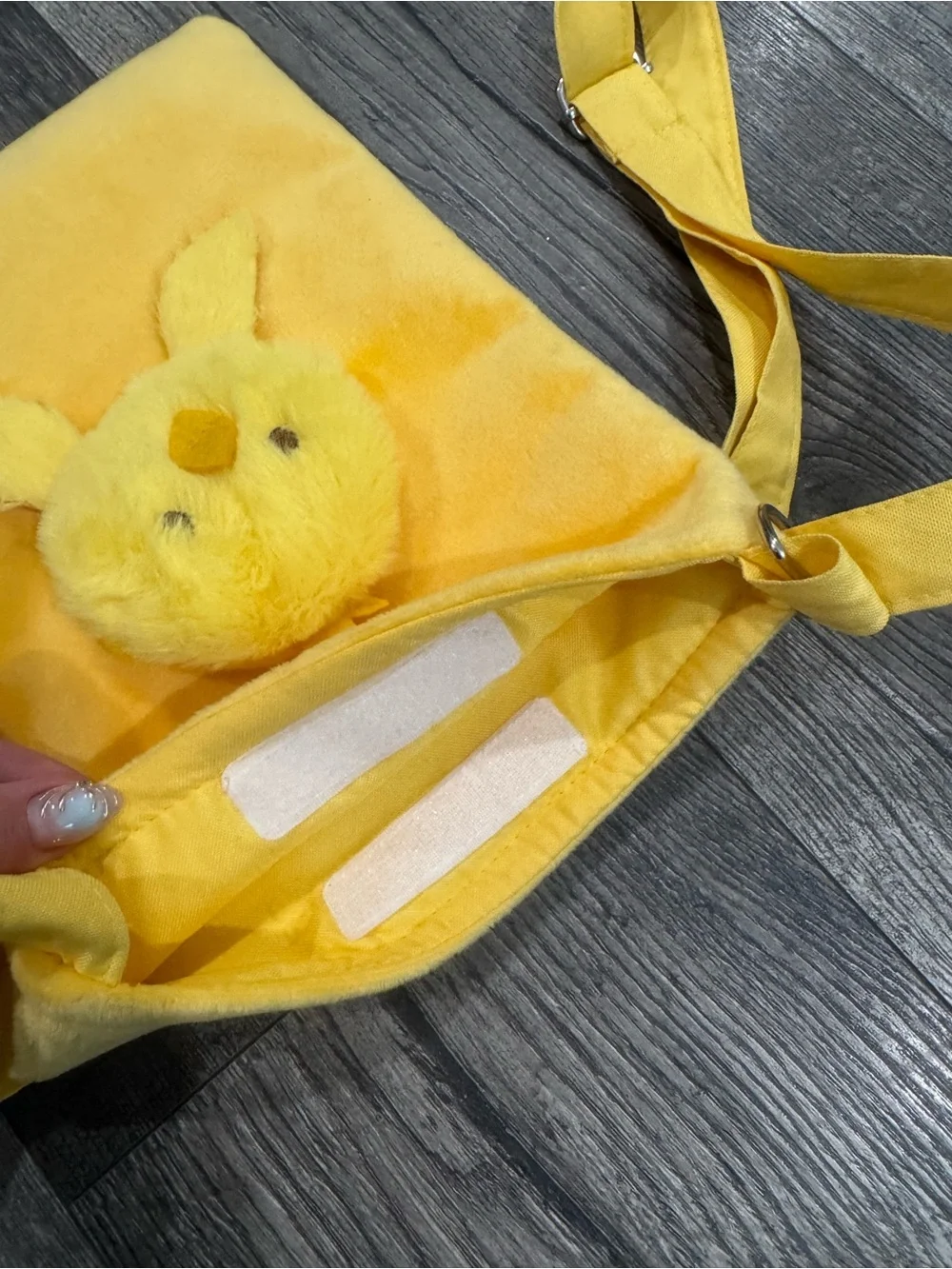 Kids Plush Yellow Chick Crossbody Bag